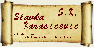 Slavka Karašićević vizit kartica